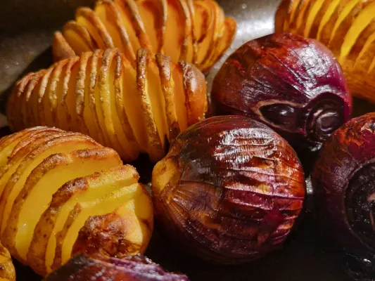 Hasselbagte kartofler